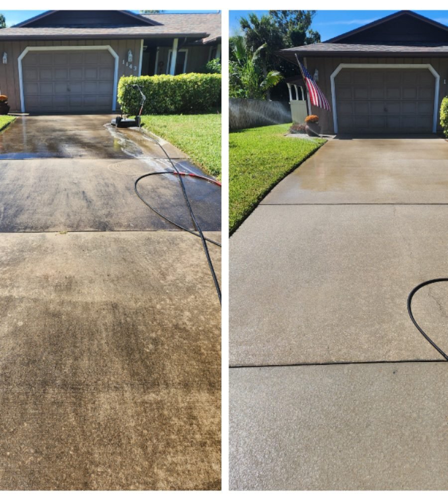 driveway before after